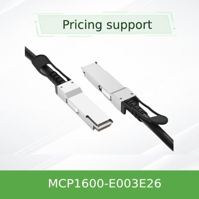NVIDIA Mellanox MCP1600-E003E26 100Gb/s QSFP28 Passive Direct Attach Tembaga Kabel 3m, EDR InfiniBand, Low Latency, Power Near-Zero untuk Pusat Data Interconnects