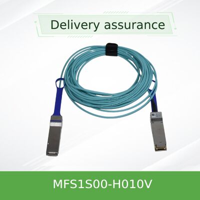 Kabel Optik Aktif NVIDIA Mellanox MFS1S00-H010V 200Gb/s QSFP56 – 10m MMF AOC untuk InfiniBand HDR & 200GbE