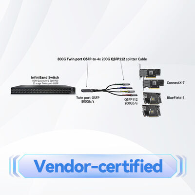 Transceiver OSFP NVIDIA MMS4X00-NS400 400G DR4 Mode Tunggal untuk Adaptor ConnectX-7