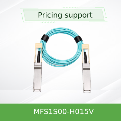 NVIDIA MFS1S00-H015V 200Gb/s QSFP56 MMF AOC, 15 m | IB HDR & 200GbE Active Optical Cable