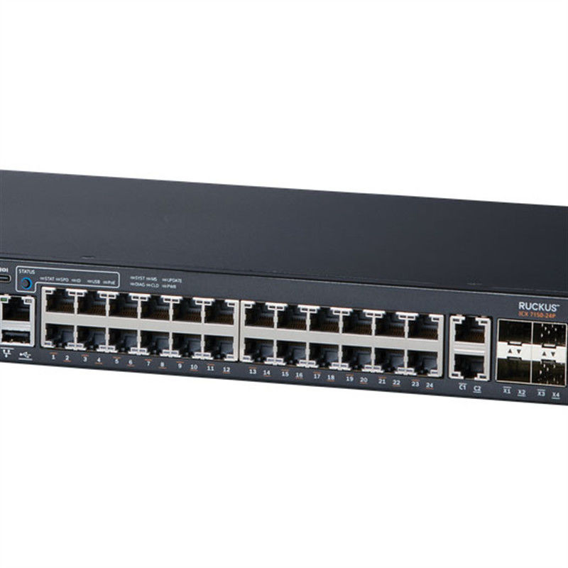 Saklar Jaringan Ruckus 24P 4X1G ICX7150 10/100/1000Mbps RJ-45 PoE 370W