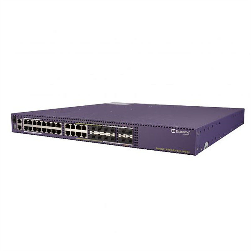 Stackable 24port Jaringan Ekstrim AVB Beralih X460-G2-24t-GE4-Base 216Gbps