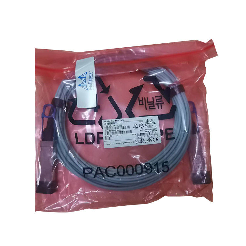 Kabel QSFP Mellanox AOC berbasis VCSEL MFA1A00-E030 IB EDR Hingga 100Gb/S