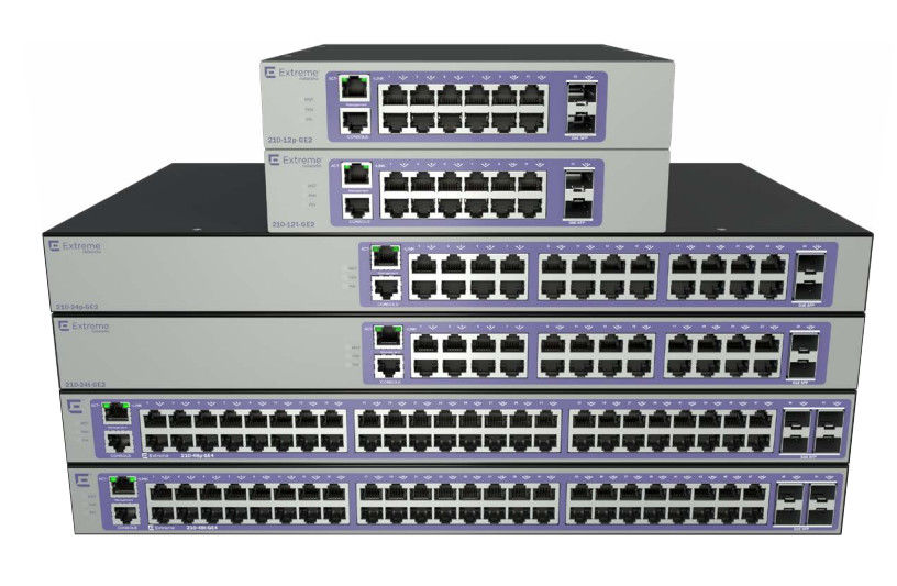 Jaringan 1000 Base-X SFP Extremeswitching 16566 210 12T GE2 28 Gbps 20,8 Mpps