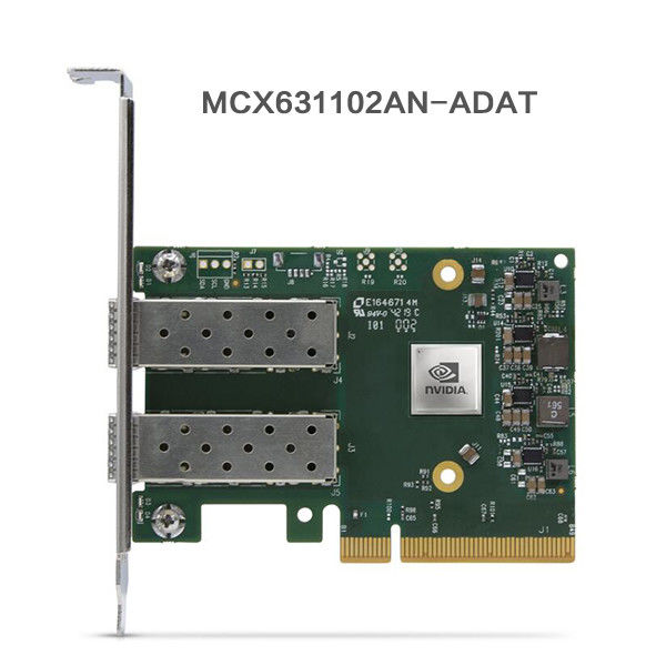 Kartu Jaringan Nic Mellanox 25GB MCX631102AN-ADAT Dual Port SFP28 PCIE 4.0 X8