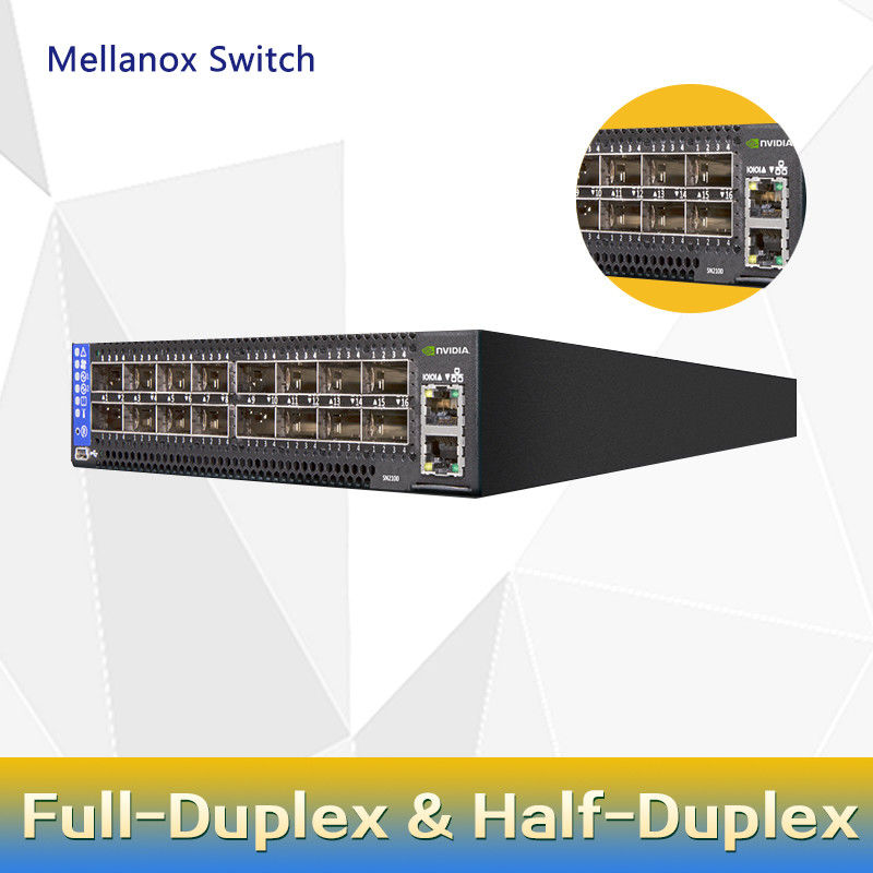 2 Core Short Depth Mellanox SN2000 Beralih MSN2100-CB2F 100GbE 1U 16 Port QSFP28 2 PSU AC X86