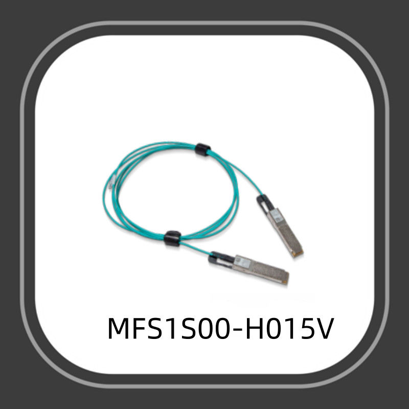 Kabel Mellanox AOC DAC 200G 15m QSFP56 Kabel Serat Aoc MFS1S00-H015V Kabel Optik Aktif
