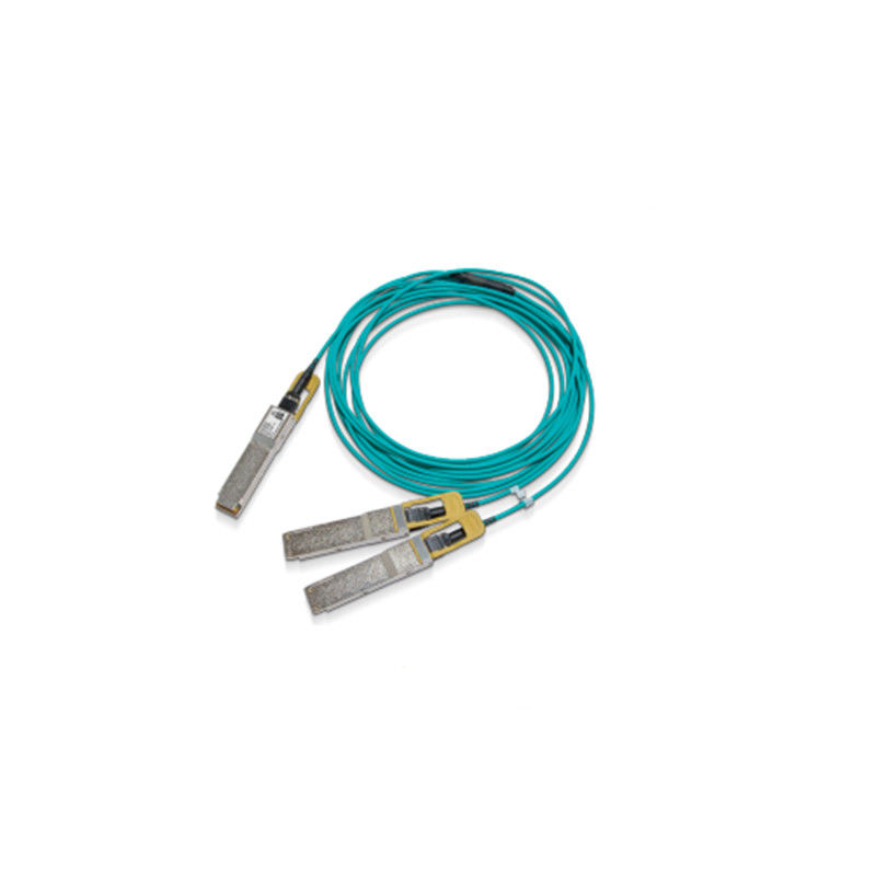 Kabel Mellanox AOC Latensi Rendah MFS1S50-H005V Kabel Splitter Ethernet 200GbE Ke 2x100GbE 5m