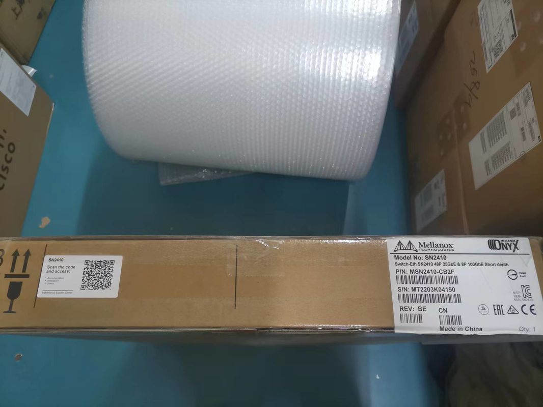 MSN2410-CB2F Mellanox Network Switch Ethernet Dengan Port Onyx 18 SFP28 Dan 4 QSFP28