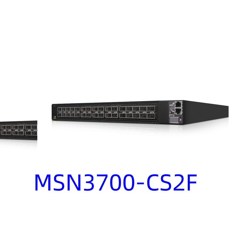 MSN3700-CS2F Spectrum-2 Berbasis 100GbE 1U Switch jaringan mellanox terbuka dengan Port Onyx 32 QSFP28