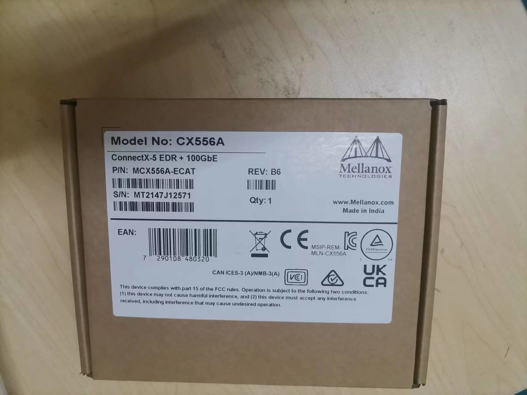 ConnectX-5 Ex VPI Adapter Mellanox Network Card EDR InfiniBand Dan 100GbE Dual Port QSFP28 MCX556A-EDAT