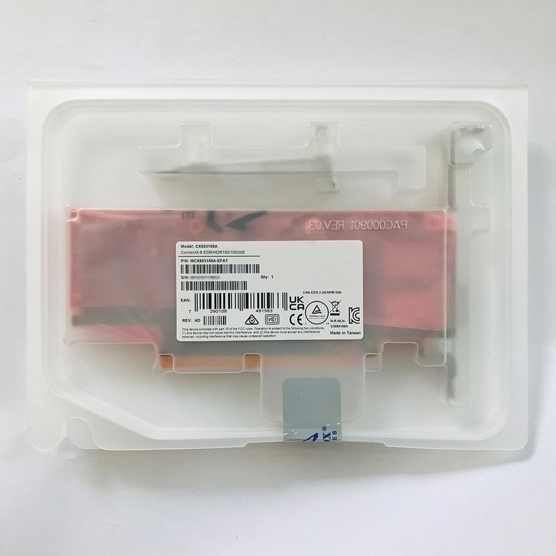 100g MCX653105A-EFAT Mellanox Kartu Jaringan ConnectX-6 VPI Adapter Untuk Server