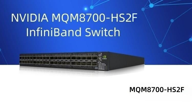 MQM8700-HS2F Mellanox Network Switch 40 Port 200G InfiniBand Untuk Pusat Data