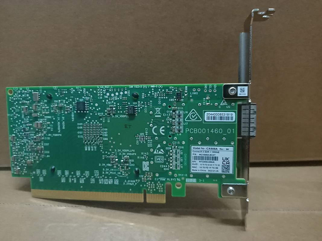 MCX4121A-XCAT ConnectX-4 Lx EN Kartu Jaringan Mellanox 10GbE Dual Port SFP28 PCIe3.0 X8
