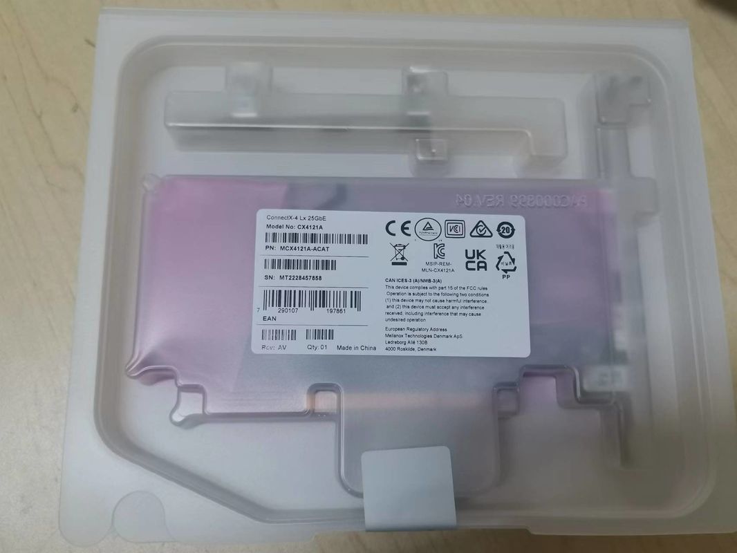 Mellanox ConnectX-4 Lx EN 25GbE Dual Port SFP28 PCIe3.0 X8 Kartu Antarmuka Jaringan MCX4121A-ACAT