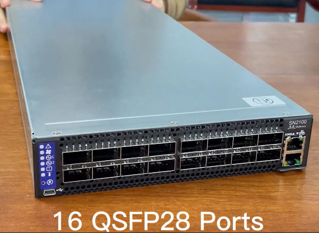 MSN2100-CB2F Mellanox Network Switch Berbasis Spektrum 1001U Open Ethernet Dengan Kartu Mellanox