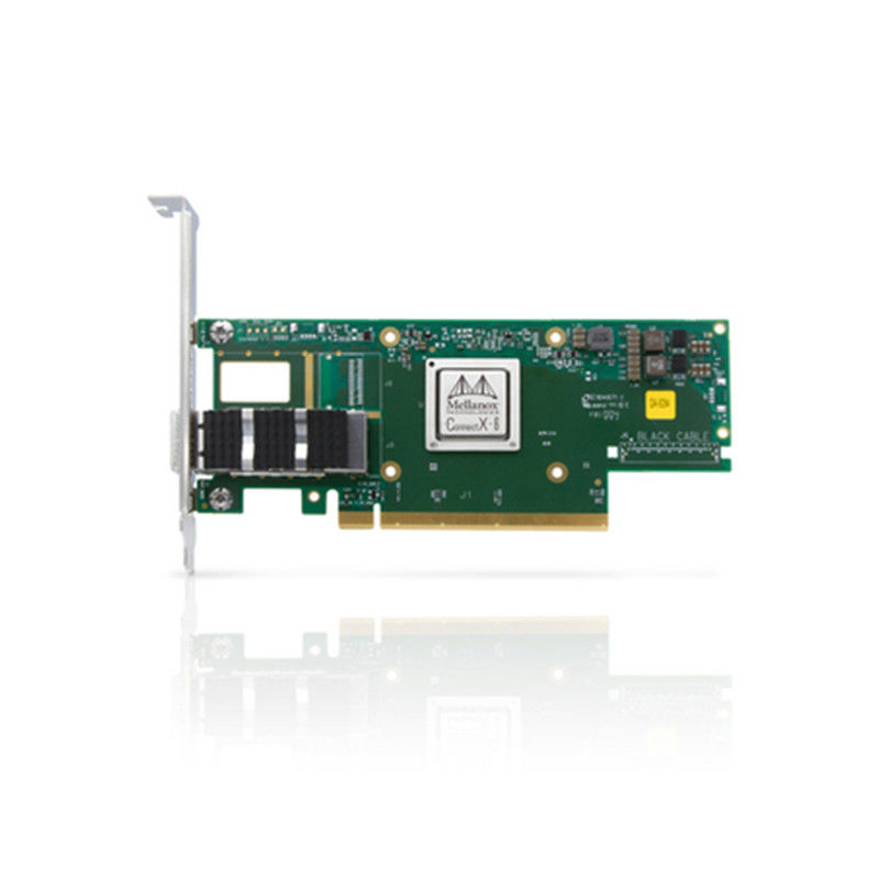 ConnectX 6 Dual Port Adapter Mellanox Card Mendukung 100Gb/S MCX653105A-ECAT
