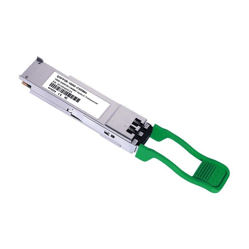 100G QSFP28 2km CWDM4 Fiber Optic Transceivers Ethernet Jaringan Daya ≤3.5W Minimal Dapatkan ≤3.5W 2km Range Asli
