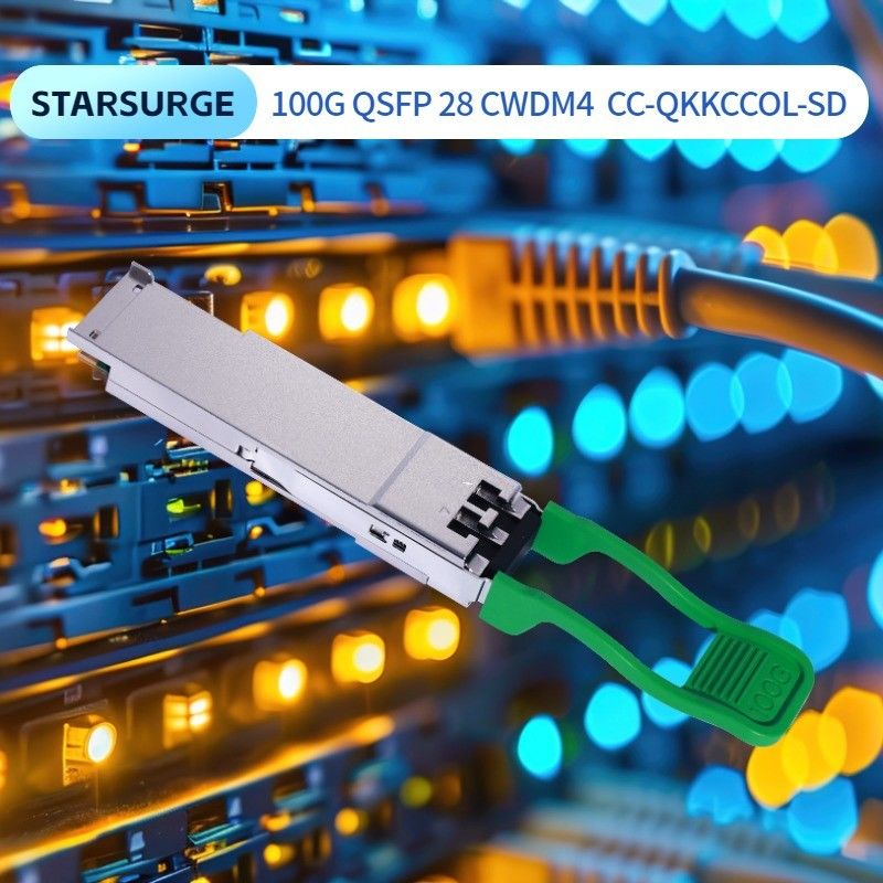 100G QSFP28 2km CWDM4 Fiber Optic Transceivers Ethernet Jaringan Daya ≤3.5W Minimal Dapatkan ≤3.5W 2km Range Asli