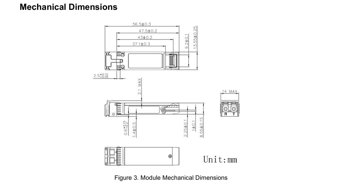10km Single Mode 25G SFP28 Optical Transceiver Protocol Compliance SFF-8472 Speed LC Connector CE FCC RoHS Sertifikasi