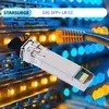 Modul Transceiver SFP+ 10g Berkinerja Tinggi untuk Jaringan Serat Mode Tunggal 10km Dapat Dicolokkan Panas Konsumsi Daya Rendah RoHS
