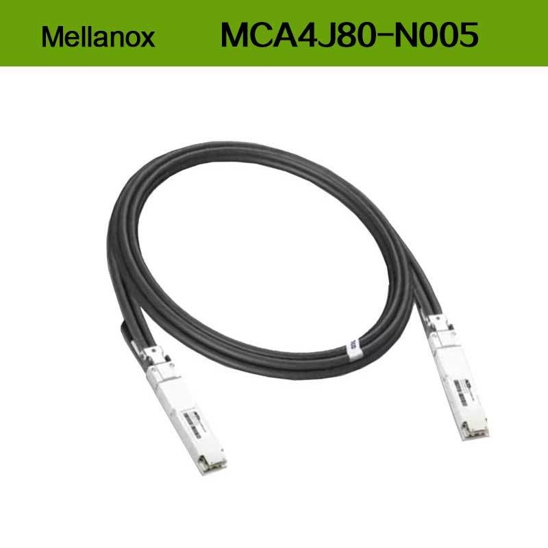 Kabel DAC Mellanox MCA4J80-N005 Kabel Tembaga Aktif IB Twin Port NDR 800Gb/s OSFP 5 meter