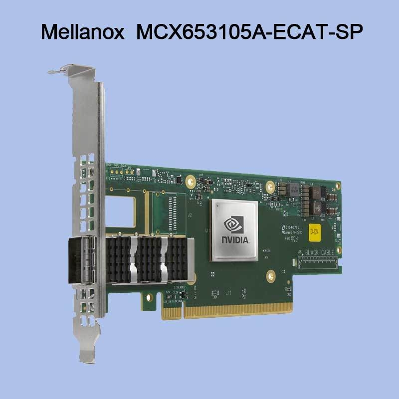 NVIDIA MCX653105A-ECAT-SP ConnectX6 OSFP56 OSFP56 EDR 100GB/S Kartu Jaringan VPI Infiniband