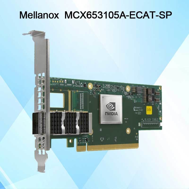 NVIDIA MCX653105A-ECAT-SP ConnectX6 OSFP56 OSFP56 EDR 100GB/S Kartu Jaringan VPI Infiniband