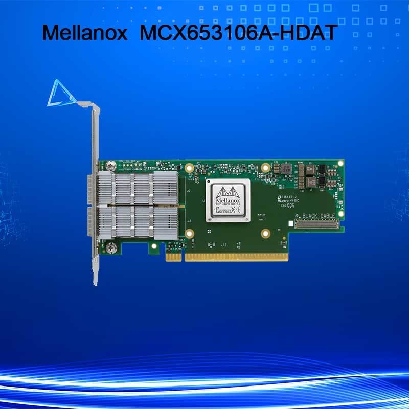 Kartu Jaringan Mellanox ConnectX-6 MCX653106A-HDAT VPI 200Gb/S InfiniBand dan Ethernet