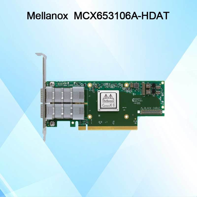 Kartu Jaringan Mellanox ConnectX-6 MCX653106A-HDAT VPI 200Gb/S InfiniBand dan Ethernet