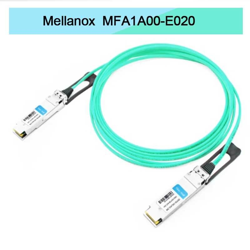 Nvidia Mfa1a00-Xxxx 100GB/S Qsfp28 Mmf Kabel Optik Aktif Mfa1a00-E020 Kabel Serat Aktif Ib EDR 100GB/S