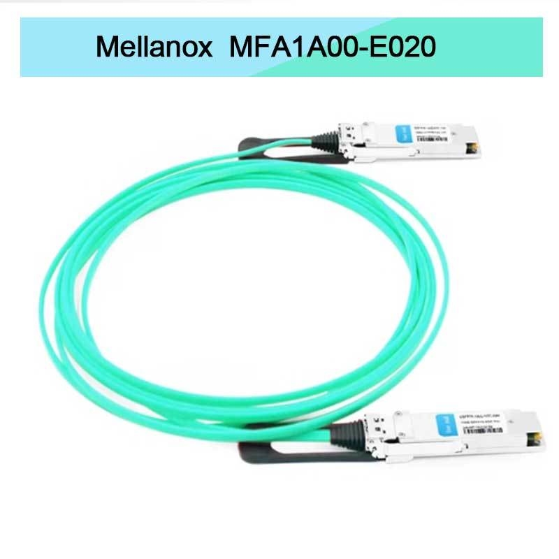 Nvidia Mfa1a00-Xxxx 100GB/S Qsfp28 Mmf Kabel Optik Aktif Mfa1a00-E020 Kabel Serat Aktif Ib EDR 100GB/S