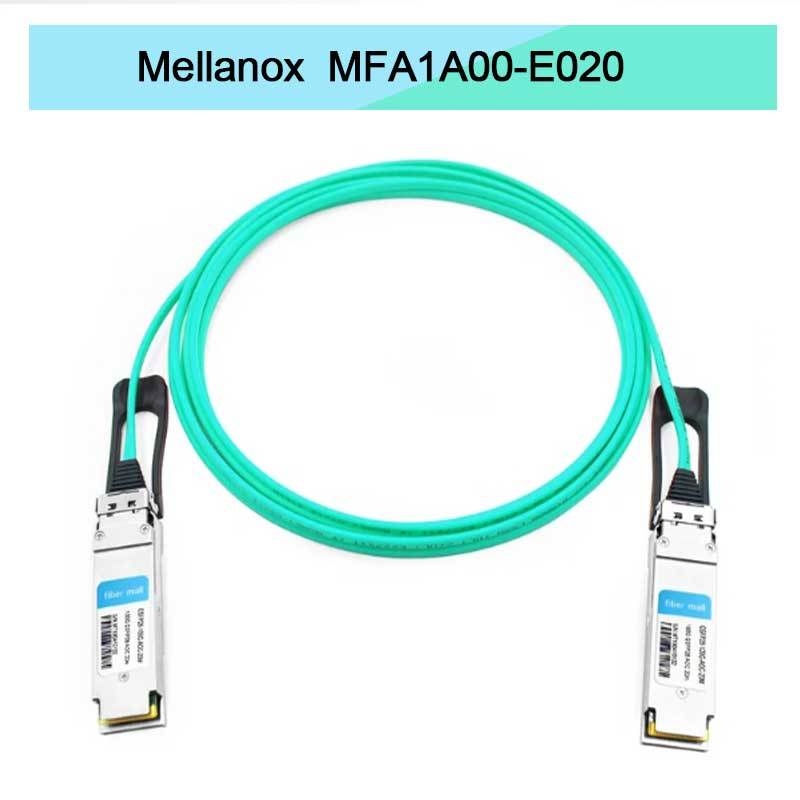 Nvidia Mfa1a00-Xxxx 100GB/S Qsfp28 Mmf Kabel Optik Aktif Mfa1a00-E020 Kabel Serat Aktif Ib EDR 100GB/S