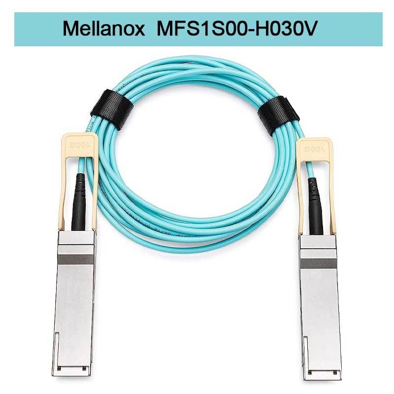 MFS1S00-H030V ((980-9I440-00H030) Kabel Jaringan Aoc IB HDR Hingga 200Gb/S QSFP56 30m 200GBase-AOC QSFP56 Ke QSFP56