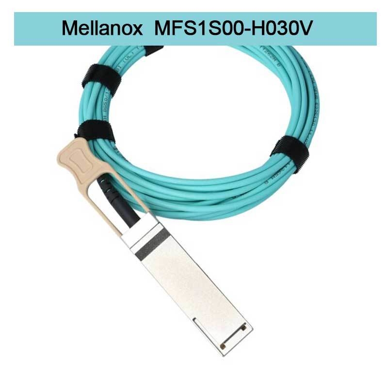 MFS1S00-H030V ((980-9I440-00H030) Kabel Jaringan Aoc IB HDR Hingga 200Gb/S QSFP56 30m 200GBase-AOC QSFP56 Ke QSFP56