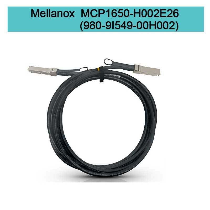 MCP1650-H002E26(980-9I549-00H002) Kabel Mellanox Dac Passive Copper Ib HDR Hingga 200GB/S Qsfp56 2M