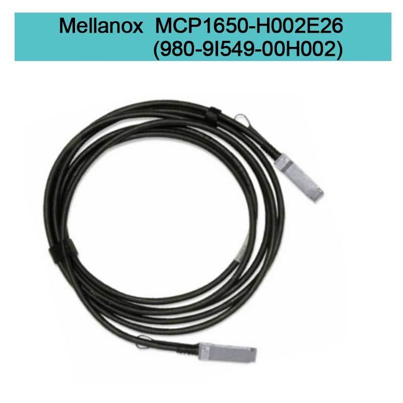 MCP1650-H002E26(980-9I549-00H002) Kabel Mellanox Dac Passive Copper Ib HDR Hingga 200GB/S Qsfp56 2M