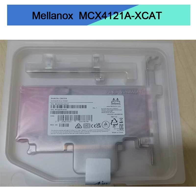 MCX4121A-XCAT ConnectX-4 Lx EN Kartu Jaringan Mellanox 10GbE Dual Port SFP28 PCIe3.0 X8