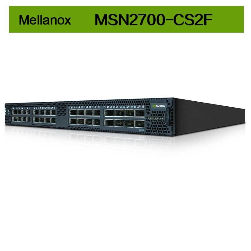 MSN2700-CS2F Mellanox Switch Spectrum Berdasarkan 32 Port 100GbE Open Ethernet Platform