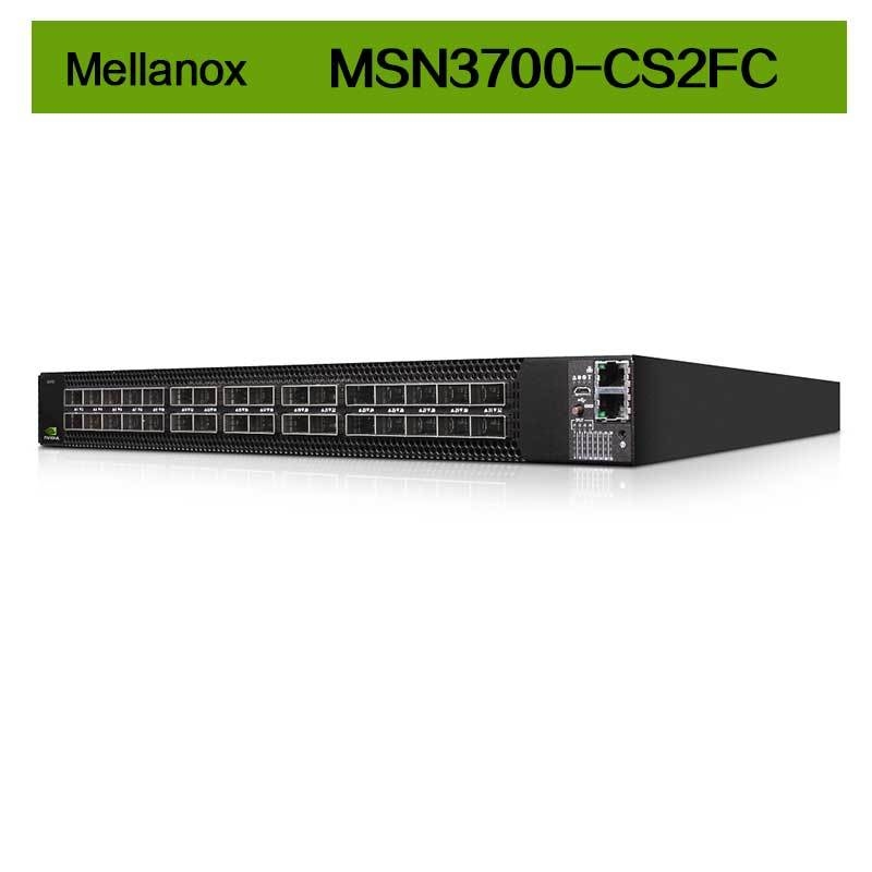 Cumulus Linux 2 PSU AC Mellanox Network Switch MSN3700 - CS2FC 100GbE 1U 32 Port QSFP28