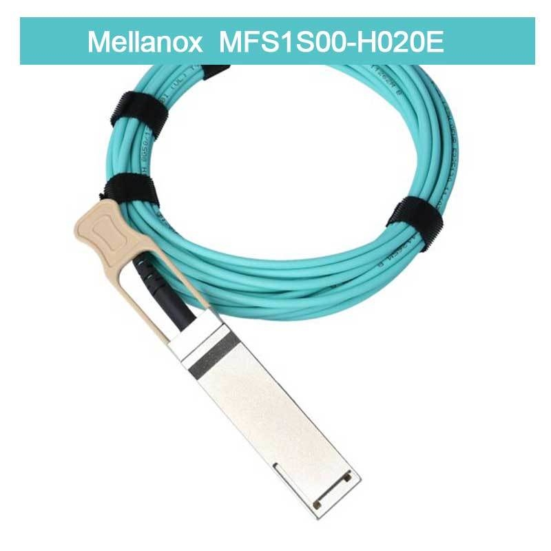 Kabel Mellanox AOC Low Latency MFS1S00-H020E Kabel Splitter Ethernet 200GbE hingga 2x100GbE 20m