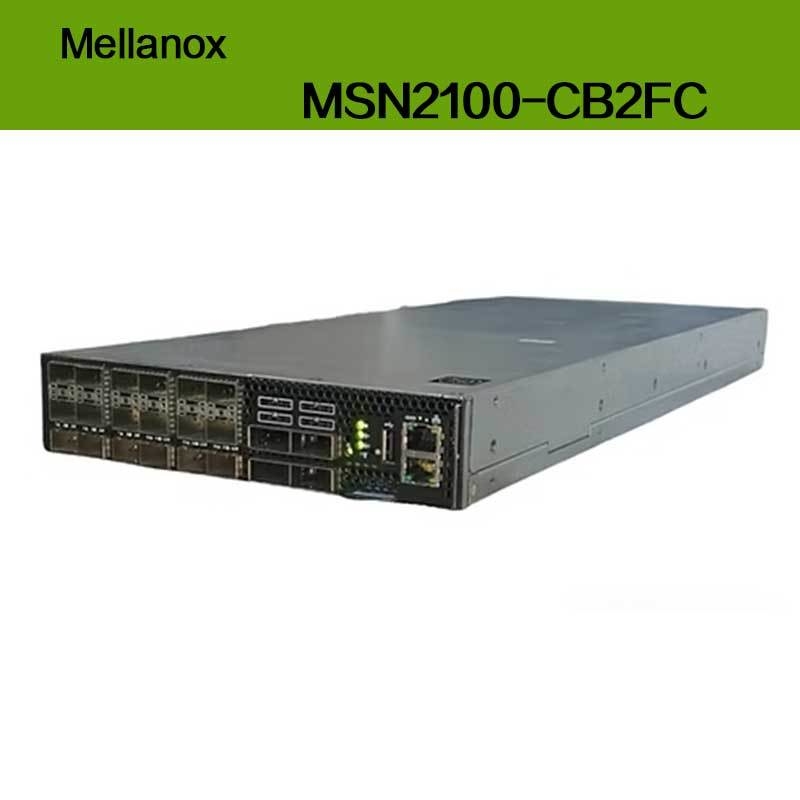 MSN2100-CB2FC Nvidia Spectrum 100gbe 1u Switch 1g Kecepatan Maks Cumulus Linux 16 Port Qsfp28 2 PSU AC X86 2-Core Kedalaman Pendek Aliran Udara P2c