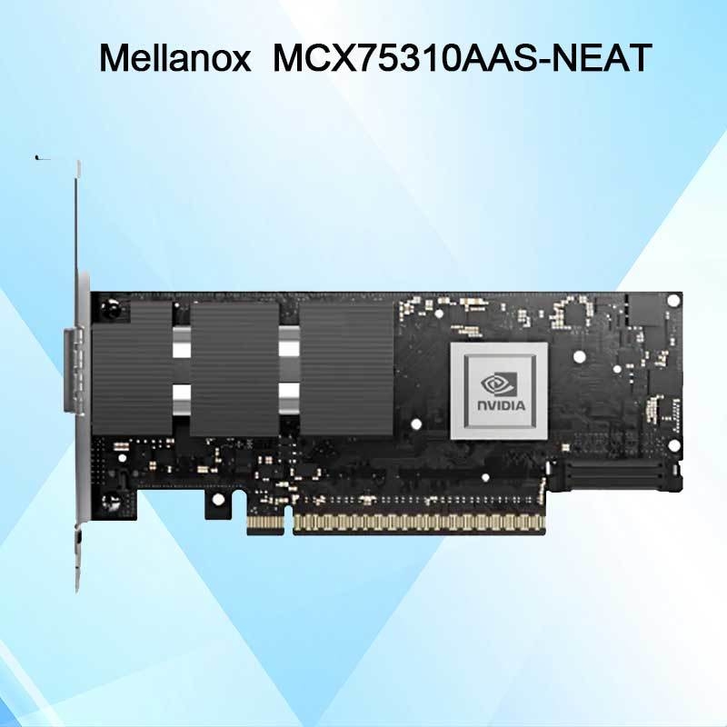 Adaptor Nvidia Connectx-7 MCX75310aas-Neat (900-9X766-003N-SQ0) Port Tunggal Osfp Infiniband: Ndr 400GB/S (Kecepatan default) Ethernet: 400gbe