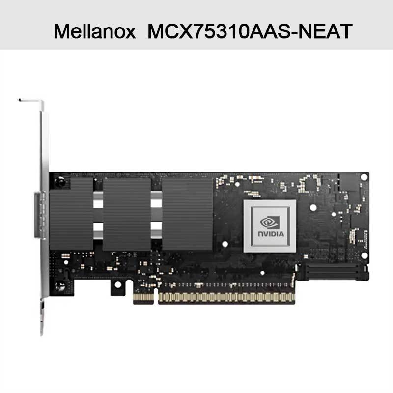 Adaptor Nvidia Connectx-7 MCX75310aas-Neat (900-9X766-003N-SQ0) Port Tunggal Osfp Infiniband: Ndr 400GB/S (Kecepatan default) Ethernet: 400gbe