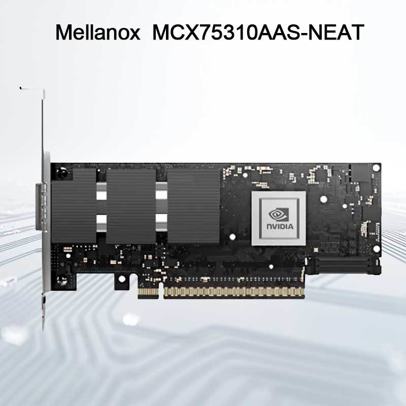 Adaptor Nvidia Connectx-7 MCX75310aas-Neat (900-9X766-003N-SQ0) Port Tunggal Osfp Infiniband: Ndr 400GB/S (Kecepatan default) Ethernet: 400gbe
