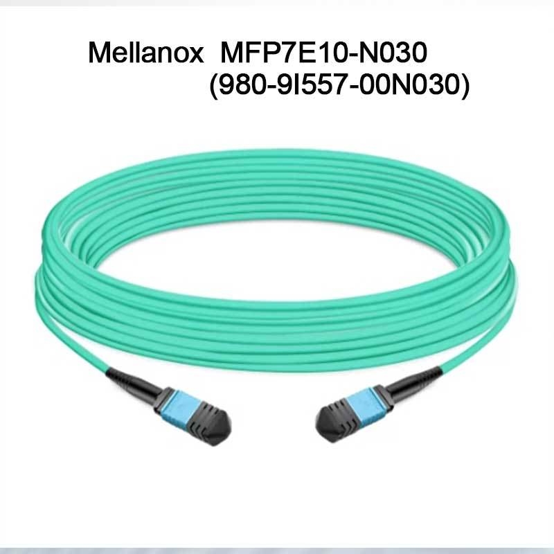 Kabel Fiber Optik Multimode Nvidia Mfp7e10-Nxxx Mfp7e10-N030 (980-9I557-00N030) Mmf, MPO12 APC ke MPO12 APC, 30m