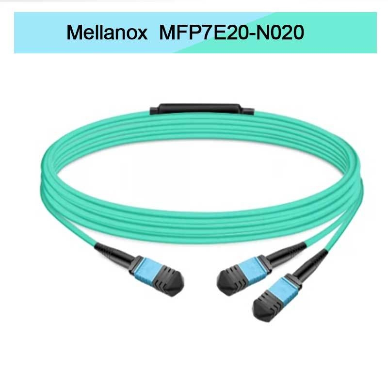 Kabel Fiber Splitter Multimode Optik Nvidia Mfp7e20-Nxxx Mfp7e20-N020 Mmf, MPO12 APC ke 2xmpo12 APC