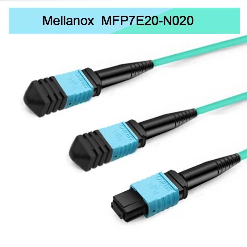Kabel Fiber Splitter Multimode Optik Nvidia Mfp7e20-Nxxx Mfp7e20-N020 Mmf, MPO12 APC ke 2xmpo12 APC