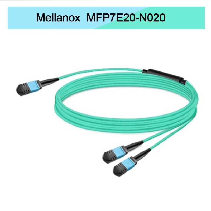 Kabel Fiber Splitter Multimode Optik Nvidia Mfp7e20-Nxxx Mfp7e20-N020 Mmf, MPO12 APC ke 2xmpo12 APC