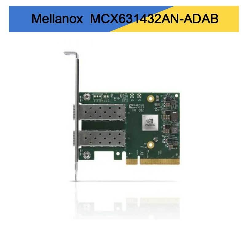 Kartu Adaptor En Nvidia MCX631432AN-ADAB Connectx-6 Lx, 25Gbe Ocp3.0, dengan Manajemen Host, Dual-Port SFP28, PCIe 4.0 X8, Tanpa Kripto, Braket Sekrup Jempol (Tarik)
